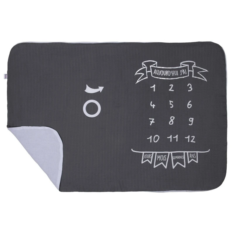 Couverture Décor Pour Photos BB&CO Gris Anthracite/blanc 3 Couverture Décor Pour Photos BB&CO Gris Anthracite/blanc