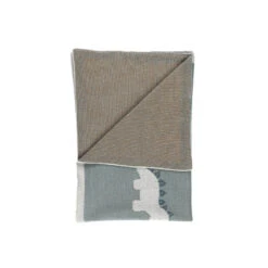 Couverture Tricot 75 X 100 En Coton Bio Dino NOUKIES Tiga, Stegi & Ops -Made 4 Baby Boutique couverture tricot 75 x 100 en coton bio noukies tiga stegi ops 3