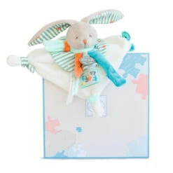 Doudou Attache-sucette DOUDOU ET COMPAGNIE Happy Lapin