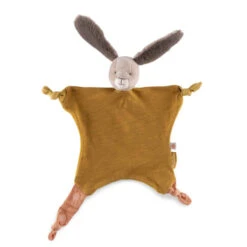 Doudou Lapin Ocre MOULIN ROTY Trois Petits Lapins -Made 4 Baby Boutique doudou lapin ocre moulin roty trois petits lapins 2