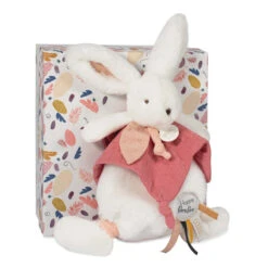 Doudou-lapin Plat Happy Boho DOUDOU ET COMPAGNIE Terracotta