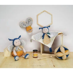 Doudou Pollen L'abeille Bio 25cm DOUDOU ET COMPAGNIE -Made 4 Baby Boutique doudou pollen l abeille bio 25cm doudou et compagnie 2