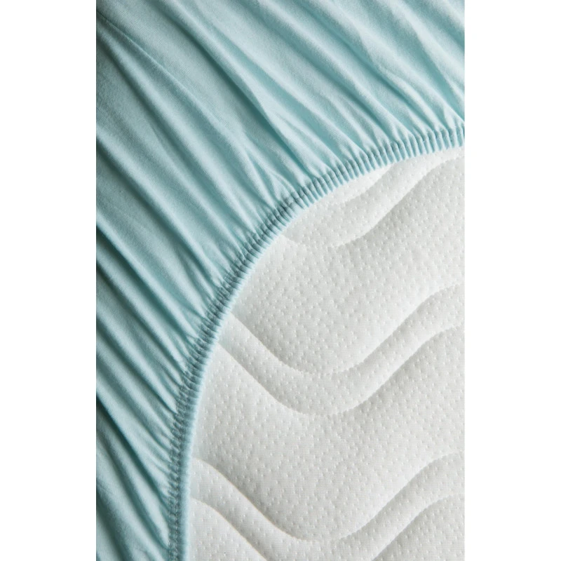 Drap-housse 70x140 En Coton Bio KADOLIS Bleu Céladon 5 Drap-housse 70x140 En Coton Bio KADOLIS Bleu Céladon – Image 3