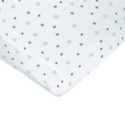 Drap-housse Imprimé 70x140 DOMIVA Blanc étoiles