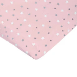 Drap-housse Imprimé 70x140 DOMIVA Light Rose étoiles