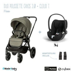 Duo Poussette Crios 3.0 PERICLES Moss + Cloud T I-Size CYBEX