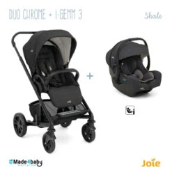 Duo Poussette Chrome + Siège I-Gemm 3 JOIE Shale