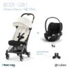 Duo Poussette Coya + Siège Cloud T CYBEX Chrome Brown/Off White/Black -Made 4 Baby Boutique duo poussette coya siege cloud t cybex chrome brownoff whiteblack