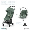 Duo Poussette Coya + Siège Cloud T CYBEX Matt Black/Leaf Green