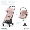 Duo Poussette Coya + Siège Cloud T CYBEX Matt Black/Peach Pink -Made 4 Baby Boutique duo poussette coya siege cloud t cybex matt blackpeach pink