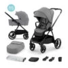 Duo Poussette + Nacelle Nea 2 En 1 KINDERKRAFT Gris -Made 4 Baby Boutique duo poussette nacelle nea 2 en 1 kinderkraft gris