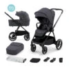 Duo Poussette + Nacelle Nea 2 En 1 KINDERKRAFT Gris Foncé -Made 4 Baby Boutique duo poussette nacelle nea 2 en 1 kinderkraft gris fonce