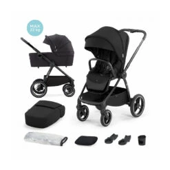 Duo Poussette + Nacelle Nea 2 En 1 KINDERKRAFT Noir