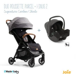 Duo Poussette Parcel + I-Snug 2 JOIE Signature Carbon / Shale