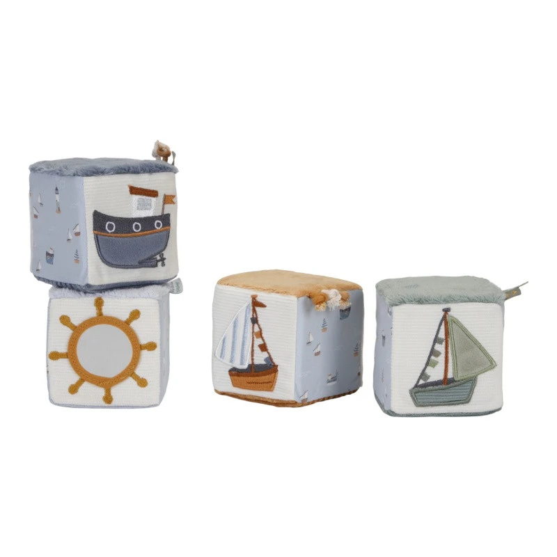 Lot De 4 Cubes Doux LITTLE DUTCH Sailors Bay 3 Lot De 4 Cubes Doux LITTLE DUTCH Sailors Bay