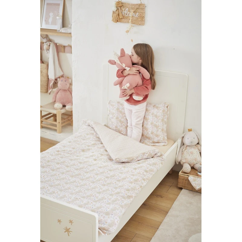 Housse De Couette En Mousseline Bio 100x140 NOUKIE'S Lina&Joy 6 Housse De Couette En Mousseline Bio 100x140 NOUKIE'S Lina&Joy – Image 4