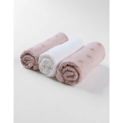 Lot De 3 Langes 70x70cm Mousseline NOUKIE'S Popsie, Gigi & Louli