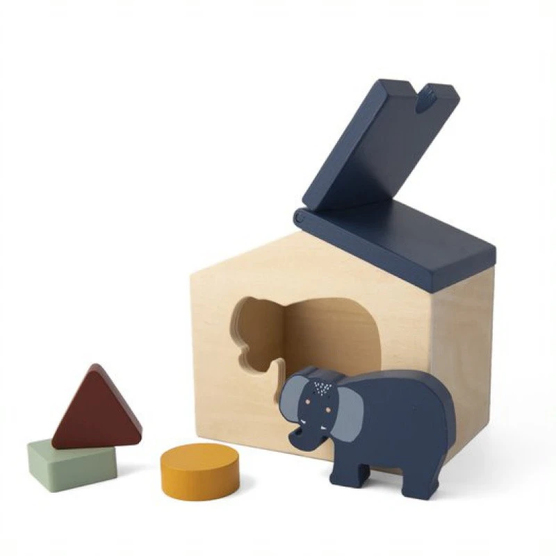 Maison En Bois TRIXIE Mrs. éléphant Bleu 3 Maison En Bois TRIXIE Mrs. éléphant Bleu
