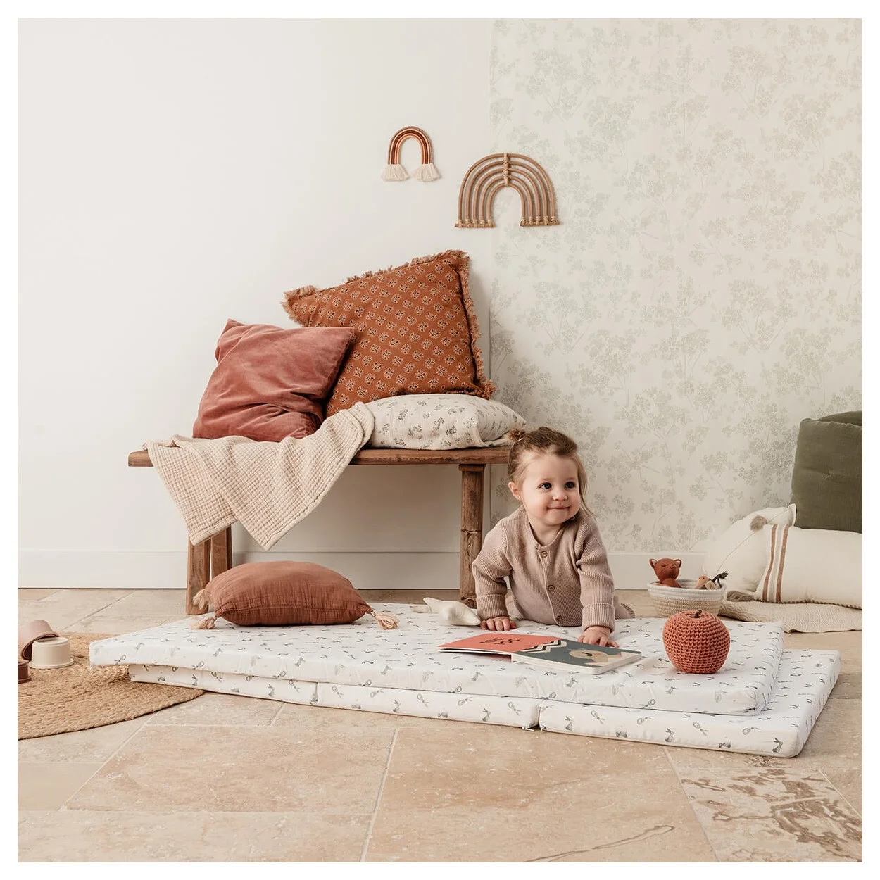 Made 4 Baby Boutique -Made 4 Baby Boutique matelas bebe pliant candide lapins