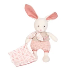 Pantin-lapin Avec Doudou Rose 22cm DOUDOU&COMPAGNIE Botanic -Made 4 Baby Boutique pantin lapin avec doudou rose 22cm doudoucompagnie botanic 1