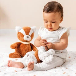 Peluche 30cm Boris Le Panda Roux NATTOU Boris & Jungo -Made 4 Baby Boutique peluche 30cm boris le panda roux nattou boris jungo 3