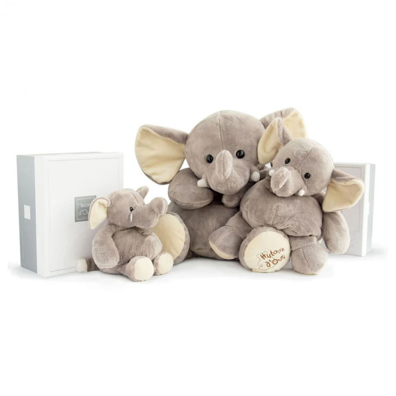 Peluche éléphant Gris 38 Cm HISTOIRE D’OURS La Savane 5 Peluche éléphant Gris 38 Cm HISTOIRE D’OURS La Savane – Image 3