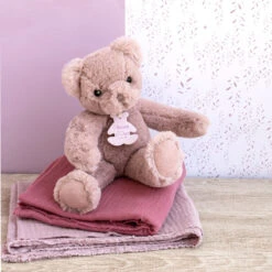 Peluche Ours Poudre De Rose 25 Cm HISTOIRE D'OURS -Made 4 Baby Boutique peluche ours poudre de rose 25 cm histoire d ours 2