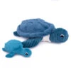 Peluche Tortue Maman/bébé Ptipotos LES DEGLINGOS Bleu -Made 4 Baby Boutique peluche tortue mamanbebe ptipotos les deglingos bleu