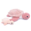 Peluche Tortue Maman/bébé Ptipotos LES DEGLINGOS Rose -Made 4 Baby Boutique peluche tortue mamanbebe ptipotos les deglingos rose