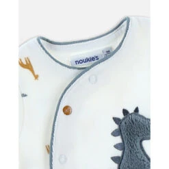 Pyjama Velours Bio Ops 18m NOUKIES Tiga, Stegi & Ops -Made 4 Baby Boutique pyjama velours bio ops 18m noukies tiga stegi ops 2