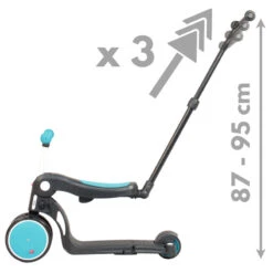 Draisienne 5 En 1 Avec Barre De Poussée Scootizz LOOPING Bleu -Made 4 Baby Boutique scootizz draisienne 5en1barre 5