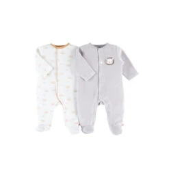 Set De 2 Pyjamas En Velours 9m NOUKIE'S Babou & Kendi