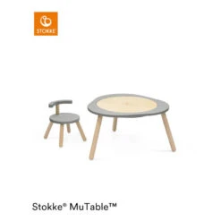 Table MuTable™ V2 STOKKE® Storm Grey -Made 4 Baby Boutique table mutable v2 stokke storm grey 1