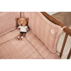 Tour De Lit Ou De Parc Grain Knit JOLLEIN Rose -Made 4 Baby Boutique tour de lit ou de parc grain knit jollein rose 1 4