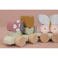 Train à Blocs En Bois LITTLE DUTCH Flowers & Butterflies -Made 4 Baby Boutique train a blocs en bois little dutch flowers butterflies 3