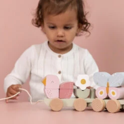 Train à Blocs En Bois LITTLE DUTCH Flowers & Butterflies -Made 4 Baby Boutique train a blocs en bois little dutch flowers butterflies 6