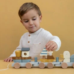 Train à Blocs En Bois LITTLE DUTCH Sailors Bay -Made 4 Baby Boutique train a blocs en bois little dutch sailors bay 6
