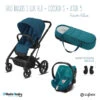 Trio Poussette Balios S Lux + Siège Aton 5 + Nacelle Cocoon S CYBEX Black/River Blue -Made 4 Baby Boutique trio balios s blkcocoonaton 5adap