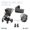 Trio Poussette Balios S Lux + Siège Aton 5 + Nacelle Cot S CYBEX Black/Soho Grey