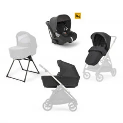 Trio Electa Avec Siège-auto I-Size Darwin INGLESINA Upper Black/Iridium Black -Made 4 Baby Boutique trio electa avec siege auto i size darwin inglesina upper blackiridium black 6