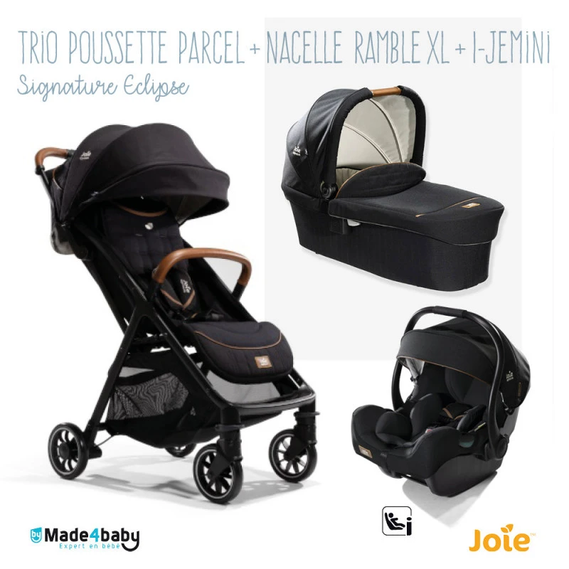 Trio Poussette Parcel + Ramble XL + I-Jemini JOIE Signature Eclipse 3 Trio Poussette Parcel + Ramble XL + I-Jemini JOIE Signature Eclipse