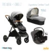 Trio Poussette Aeria + Nacelle Ramble + Siège I-Snug 2 JOIE Signature Carbon/Coal -Made 4 Baby Boutique trio poussette aeria nacelle ramble siege i snug 2 joie signature carboncoal