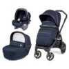 Trio Poussette Book + Primo Viaggio SLK + Nacelle Culla Elite PEG PEREGO Blue Shine -Made 4 Baby Boutique trio poussette book primo viaggio slk nacelle culla elite peg perego blue shine