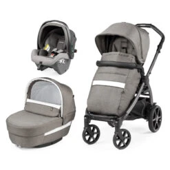 Trio Poussette Book + Primo Viaggio SLK + Nacelle Culla Elite PEG PEREGO City Grey