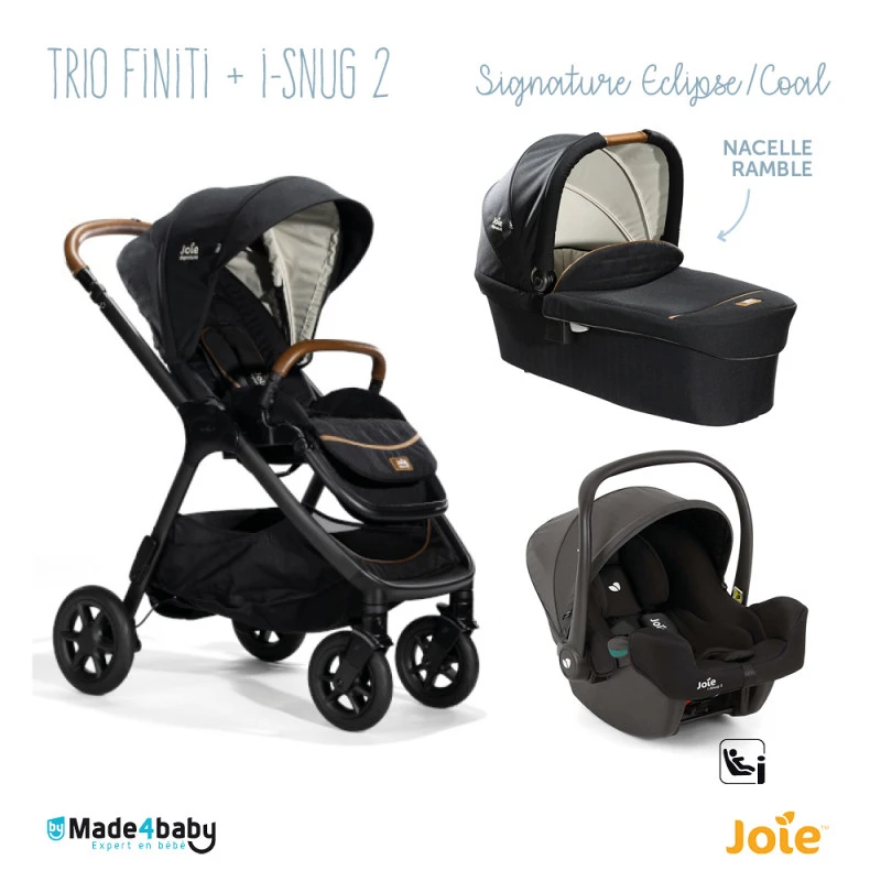 Trio Poussette Finiti + Nacelle Ramble + Siège I-Snug 2 JOIE Signature Eclipse/Coal 3 Trio Poussette Finiti + Nacelle Ramble + Siège I-Snug 2 JOIE Signature Eclipse/Coal