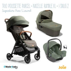 Trio Poussette Parcel + Ramble XL + I-Snug 2 JOIE Signature Pine / Laurel