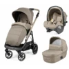 Trio Poussette Veloce + Primo Viaggio SLK + Nacelle Culla Grande PEG PEREGO Sand