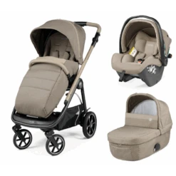 Trio Poussette Veloce + Primo Viaggio SLK + Nacelle Culla Grande PEG PEREGO Sand