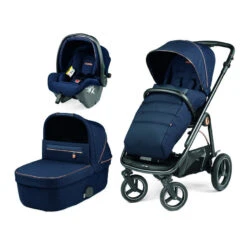 Trio Poussette Veloce TC + Primo Viaggio SLK + Nacelle Pagoda PEG PEREGO Blue Shine