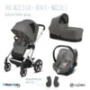 Trio Poussette Talos S Lux + Siège Aton 5 + Nacelle Cot S CYBEX Silver/Soho Grey